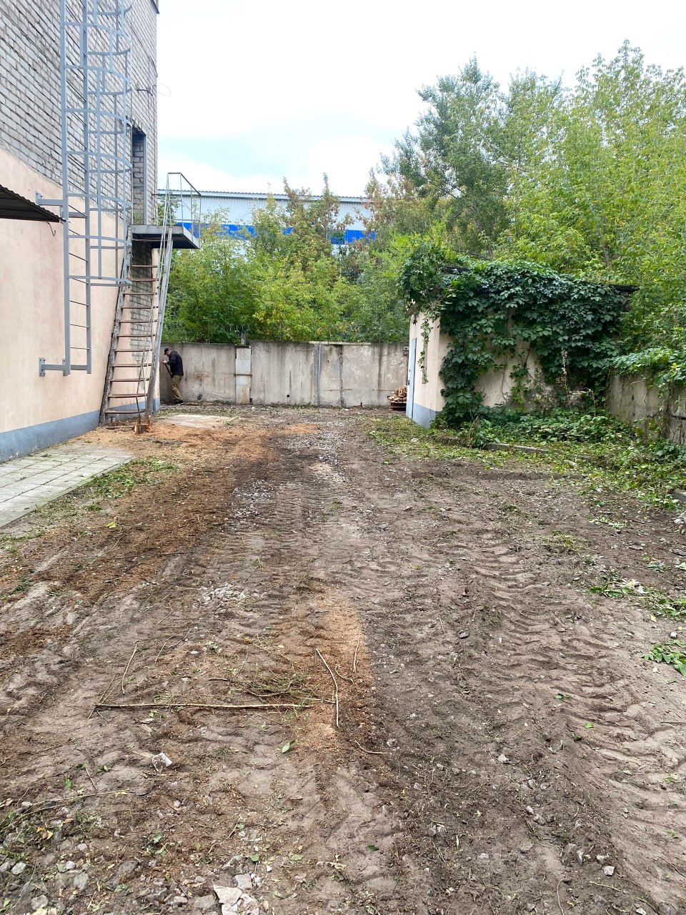 После расчистки — двор между зданиями готов